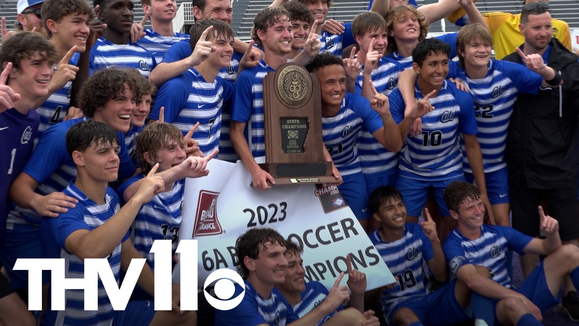 The Wampus Cats claimed their fourth state title in school history with a 3-2 victory over Springdale Friday at Estes Stadium in Conway.