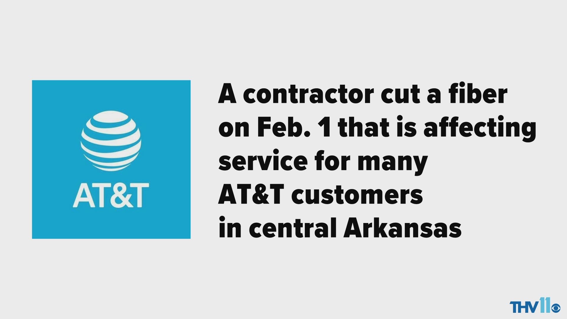 An AT&T outage is affecting central Arkansas. Crews are working to fix the issue.