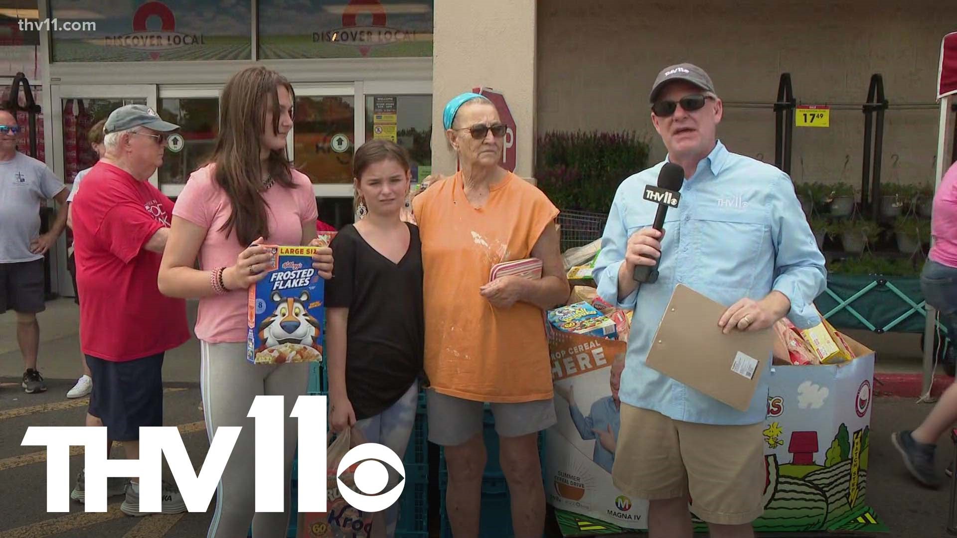 Tom Brannon stopped in Russellville where he gathered donations and chatted with local residents about the 2023 Summer Cereal Drive.