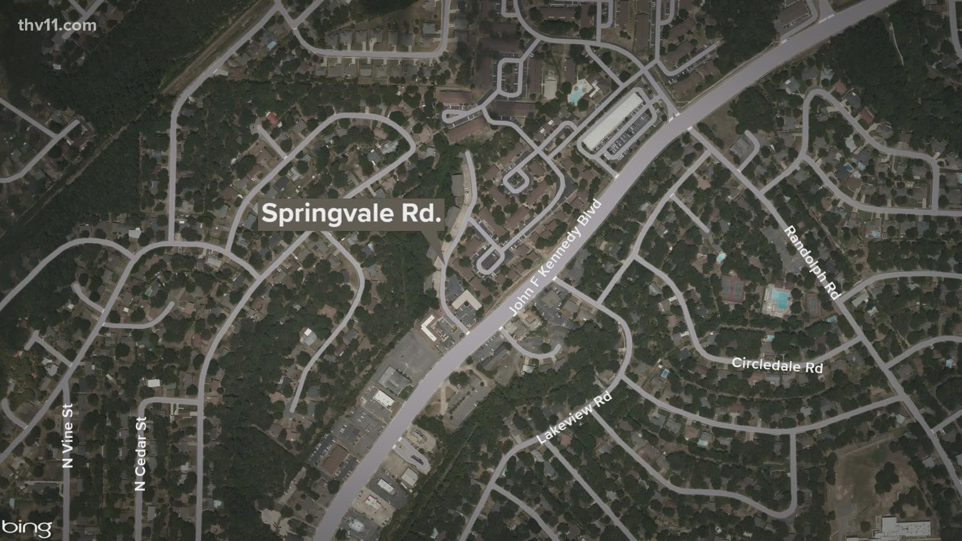 North Little Rock police officers found someone shot inside a vehicle on Springvale Road overnight.