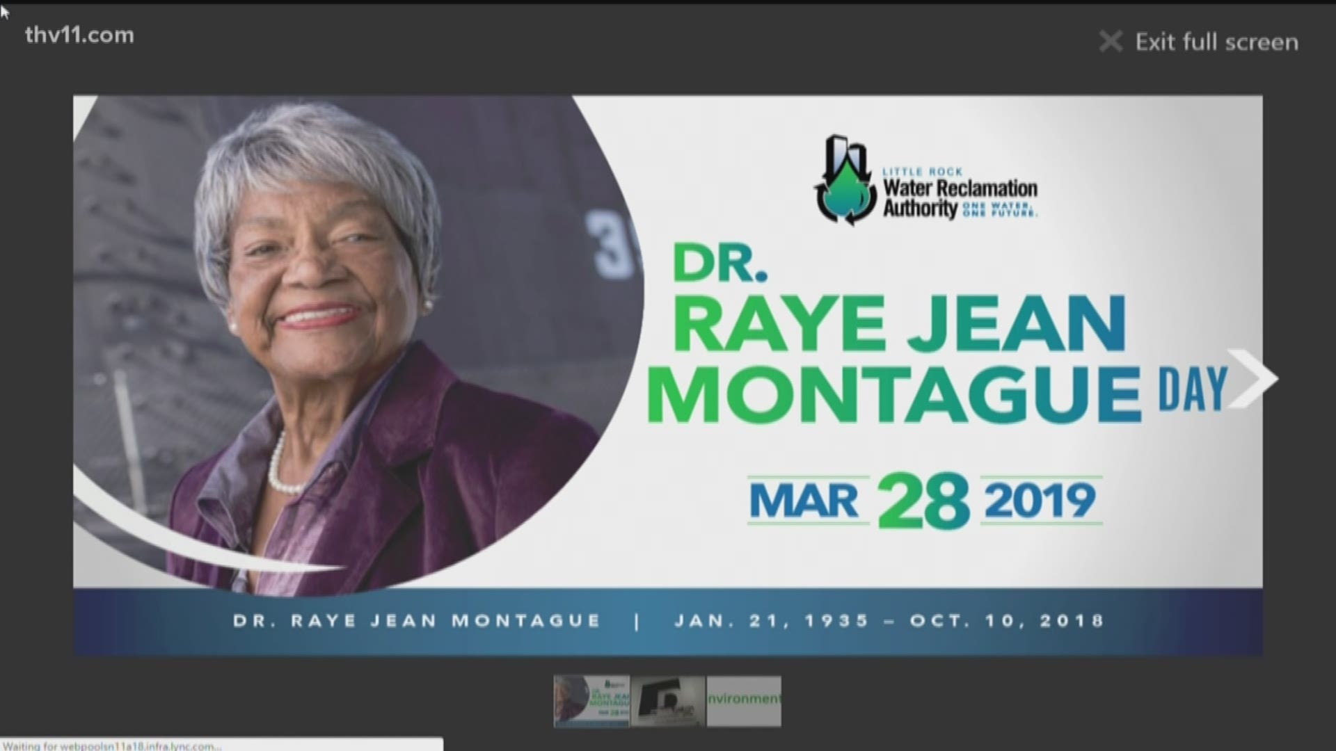 Little Rock Mayor Frank Scott will hold a conference to proclaim March 28 as Raye Montague Day in Little Rock.