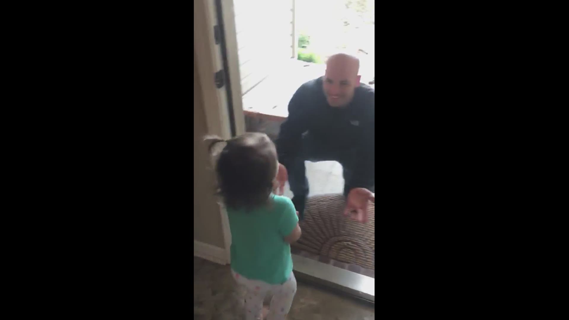Two daughters got the best birthday surprise, as their dad returned home from a one-year deployment to Jordan!