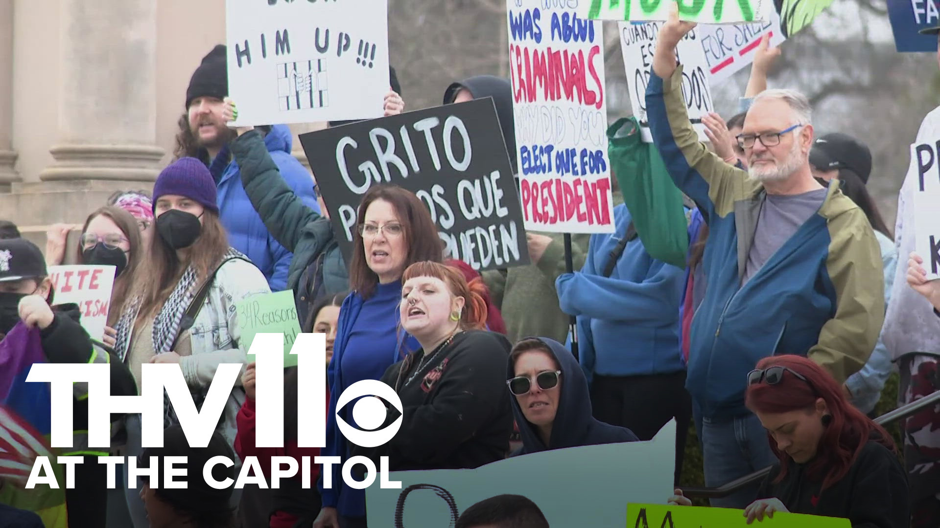 Protestors gather at Arkansas State Capitol to make voices heard | Here ...