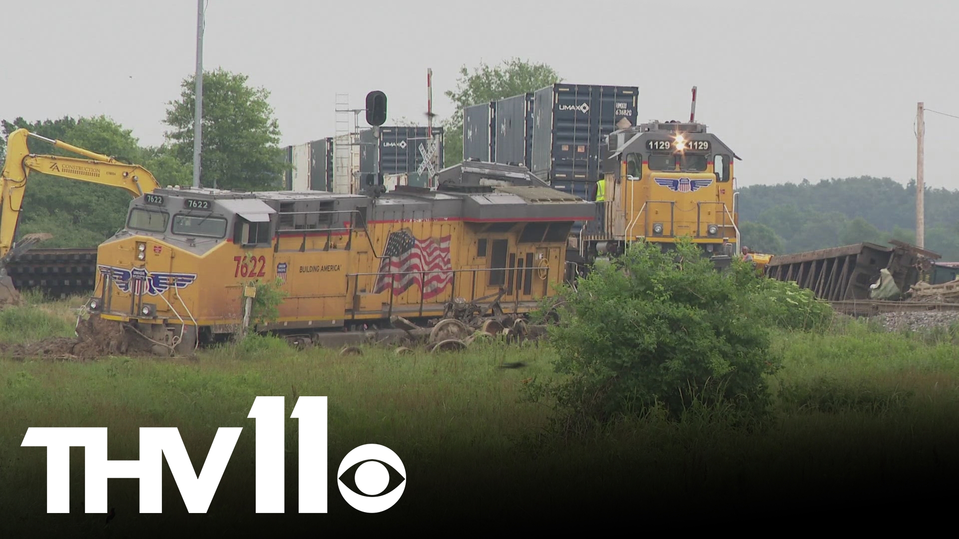 Officials are investigating the cause of a train derailment in Arkansas County near Stuttgart. The train went off the tracks and onto Highway 79, blocking traffic.