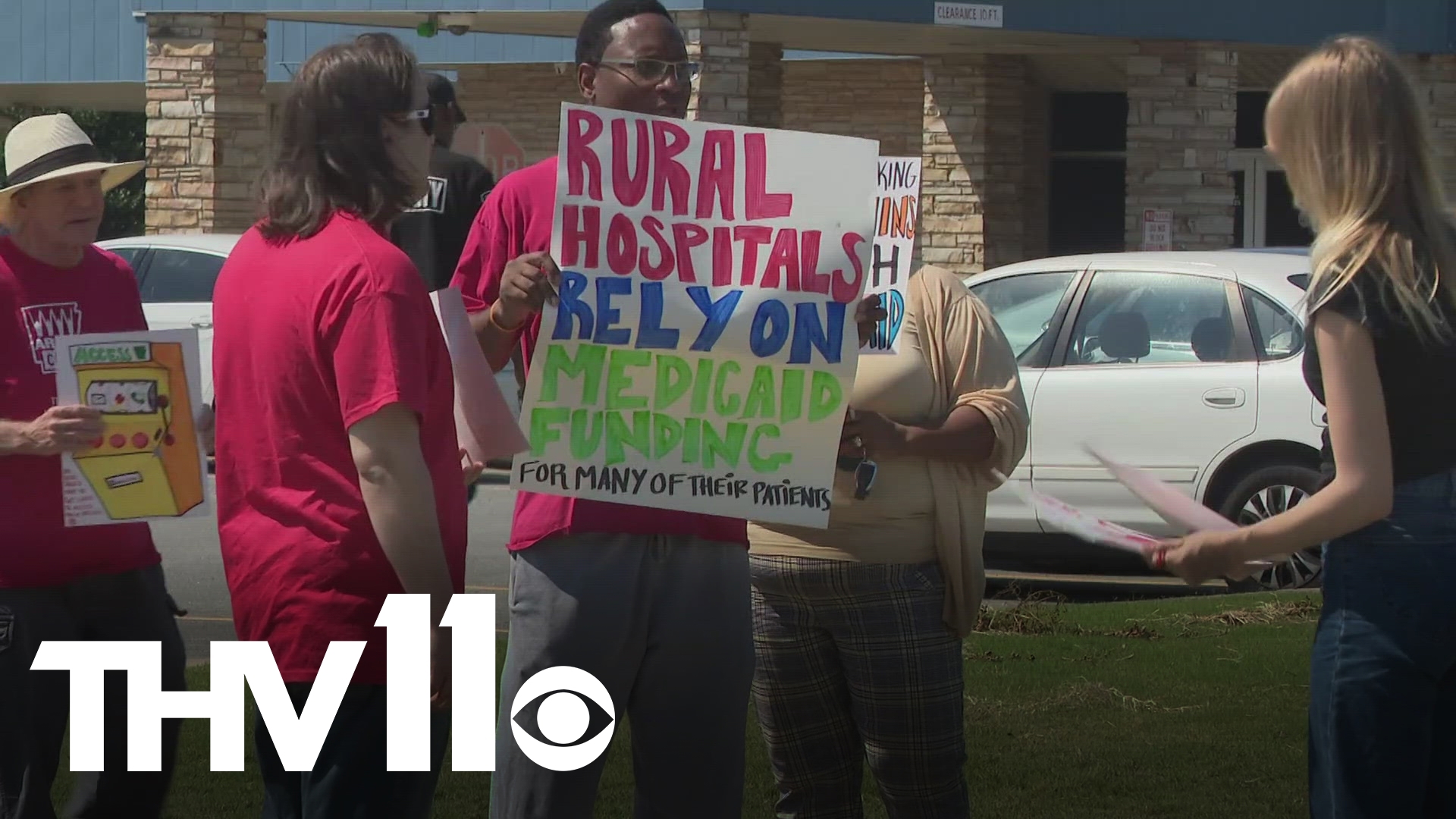 People gathered in Pine Bluff to protest Arkansas's Medicaid system, claiming it has prevented recipients from receiving necessary healthcare and medications.