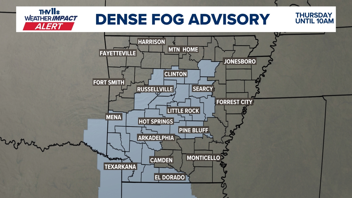 Dense fog advisory issued for parts of Arkansas | What to know