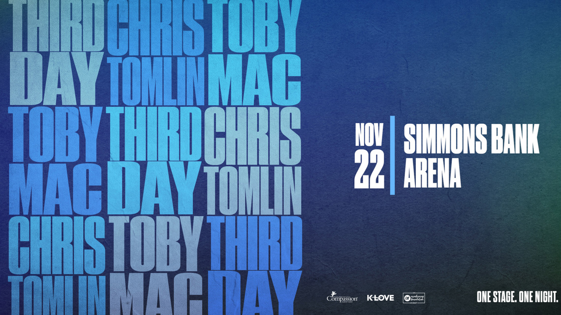 Third Day, Chris Tomlin, and TobyMac to perform at Simmons Bank Arena this November