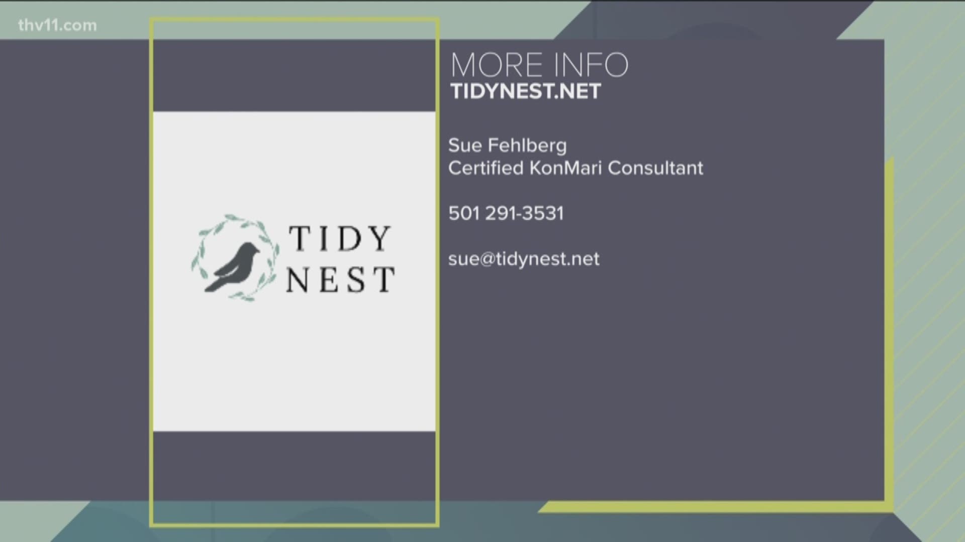 Sue Fehlberg with Tidy Nest is helping us spark joy in our lives with some simple tips to tackle in the new year.