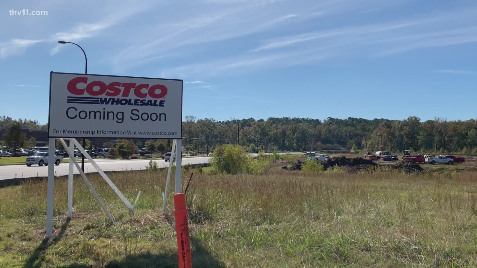 The sign for a new Costco in Little Rock is officially up.