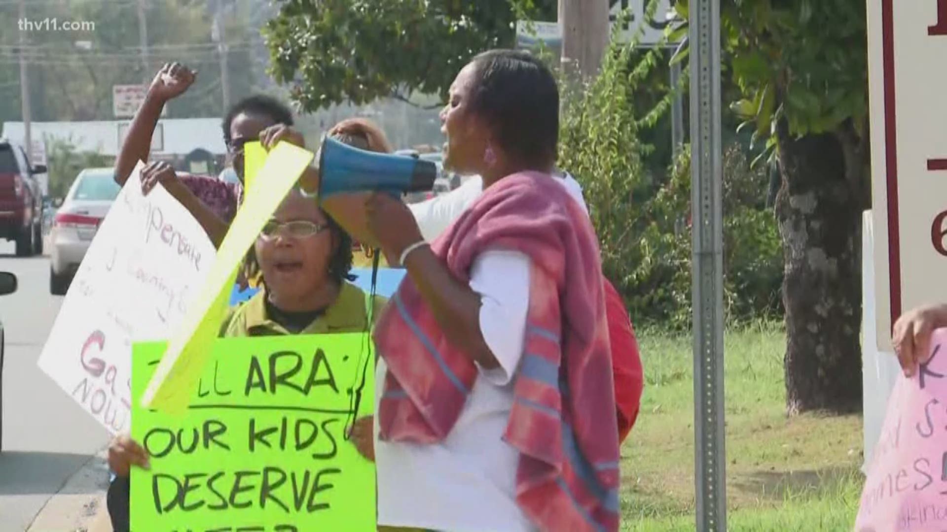 Little Rock apartment tenants are protesting "dangerous living conditions" as they demand for something to be done about it.