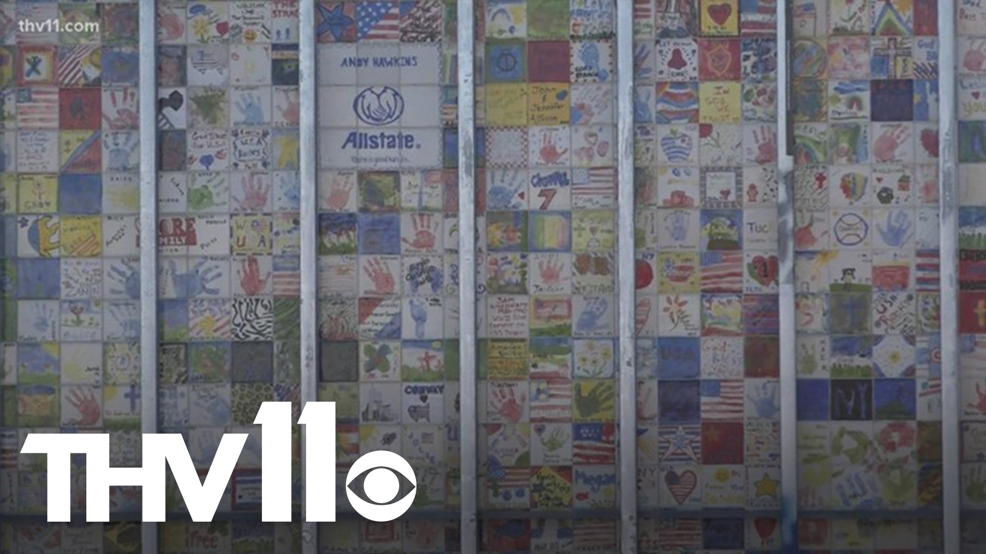 Two decades ago a group of kids in Conway, with the help of their families, created a 9/11 tribute. Now the art is being covered up as part of a new project.
