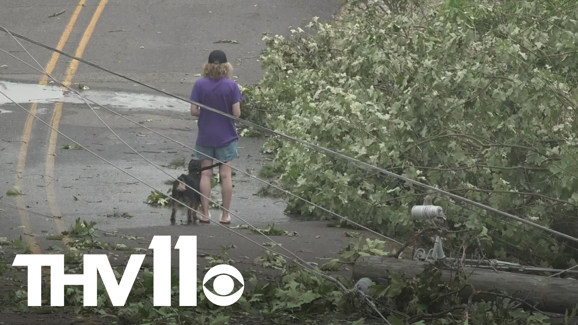 Cleanup has begun in the Hot Springs community after an overnight tornado touched down and damaged the area.