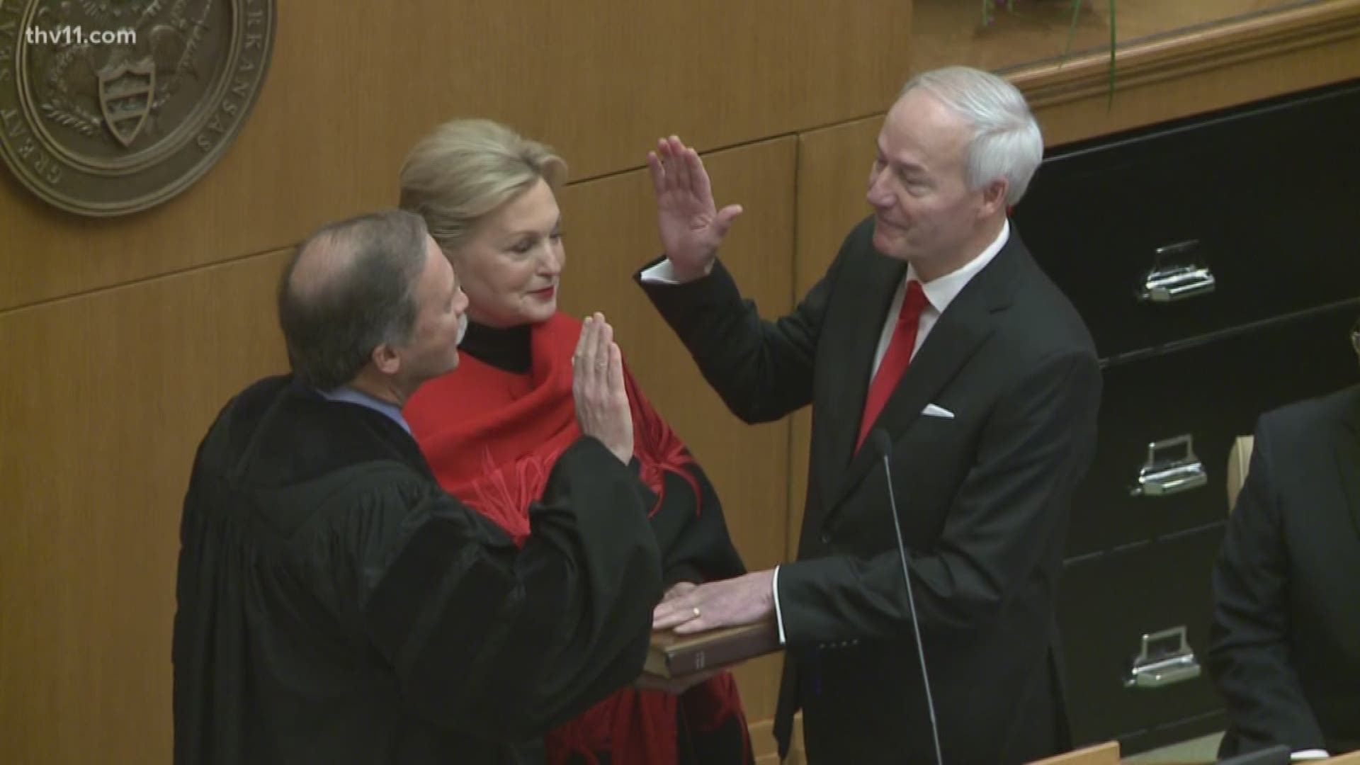 Governor Asa Hutchinson has officially begun his second term as the governor of Arkansas. He took the oath of office and gave his inaugural address at the State Capitol today.