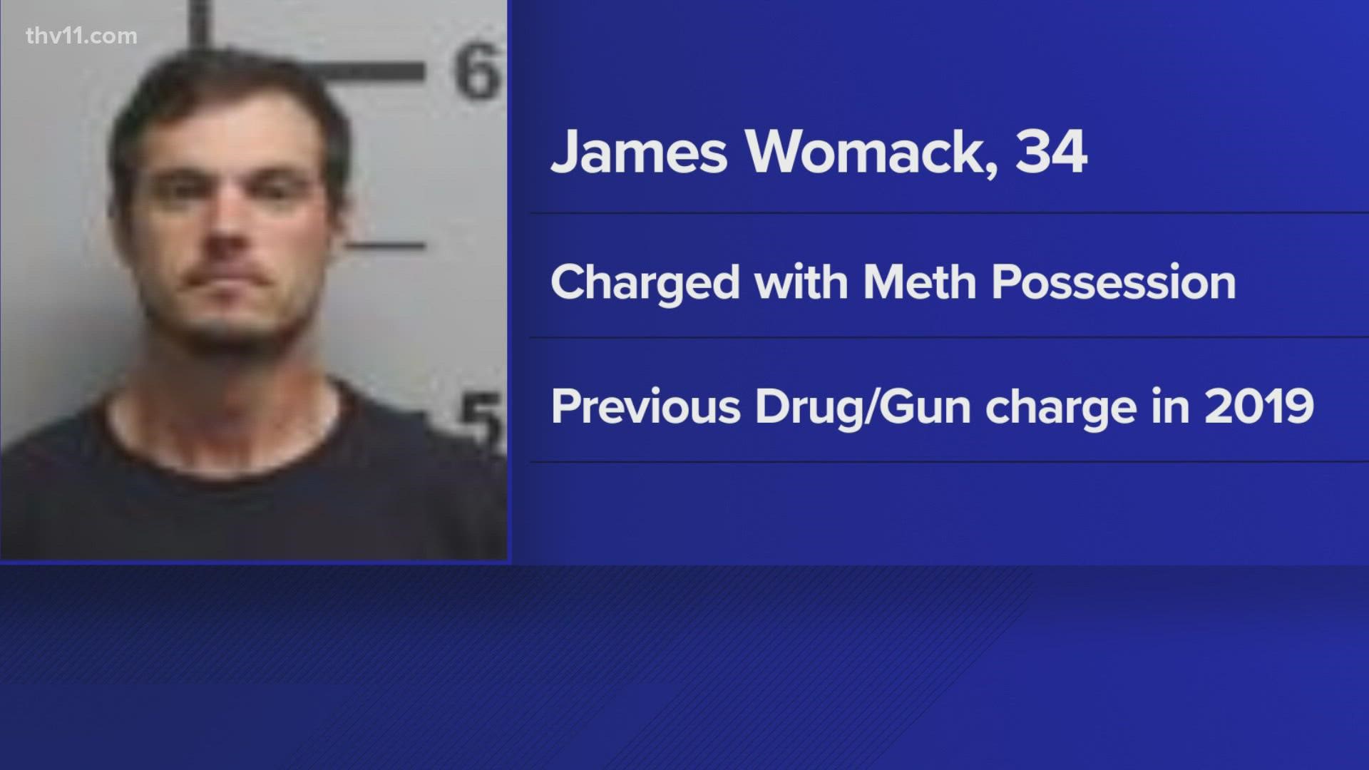 James Womack, son of Arkansas congressman Steve Womack, was arrested and is being charged for possession of meth and drug paraphernalia.