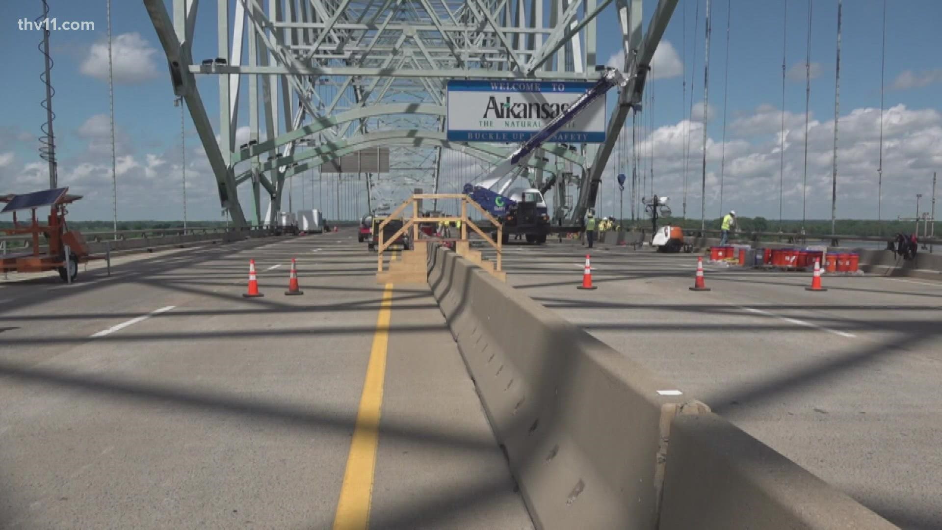 All eastbound lanes on the Hernando Desoto Bridge reopened last night, which is more than a day earlier than TDOT expected.