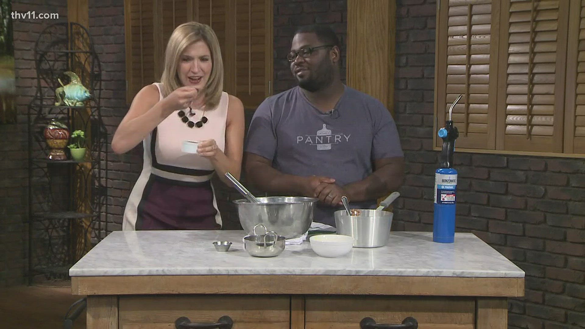 It's National Creme Brulee Day and Titus Holly came in to show us how to make the flame-kissed treat.