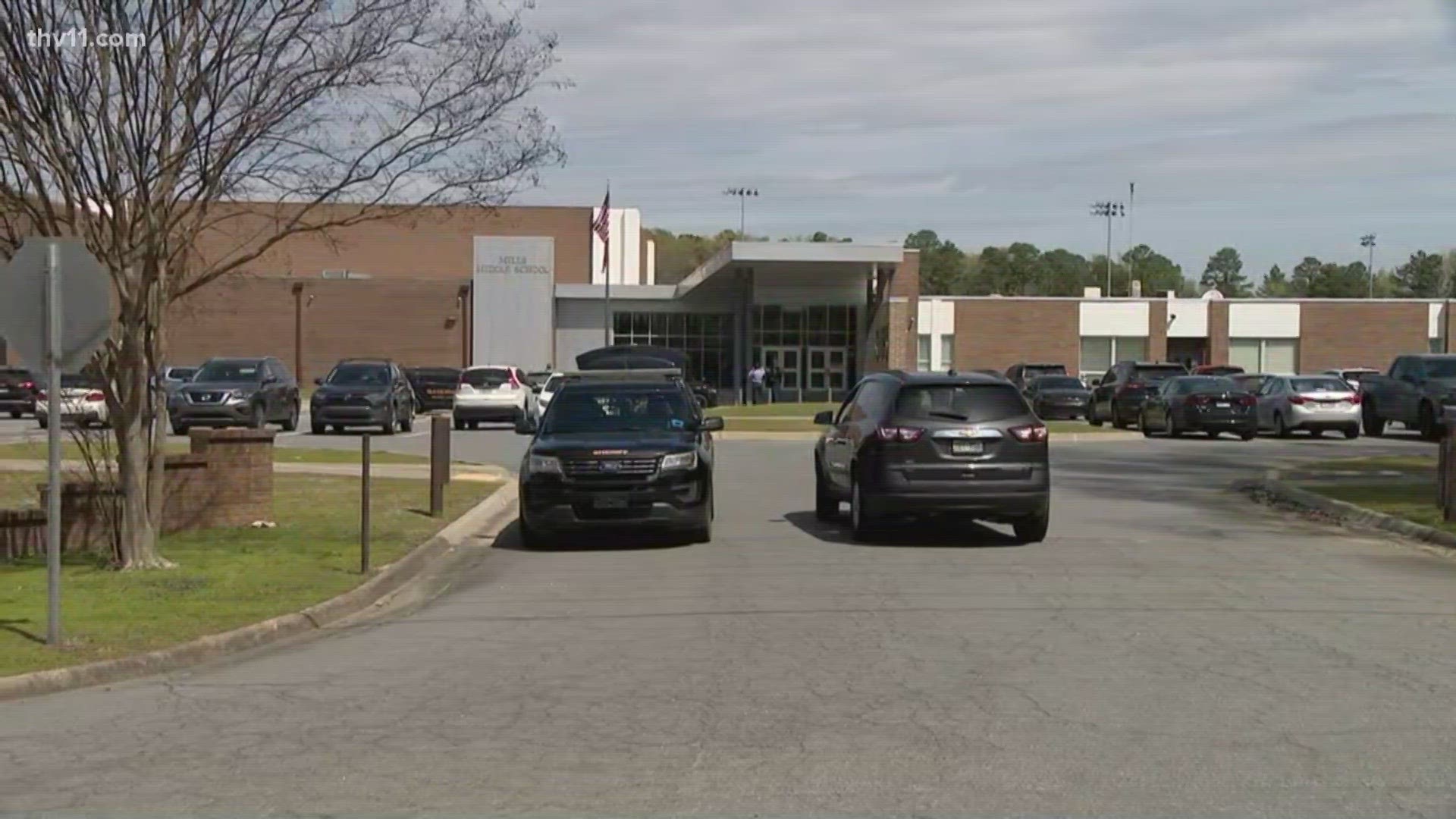 Mills Middle School and Mills High School were both placed on lockdown due to a "threat" that the front office received through the phone.