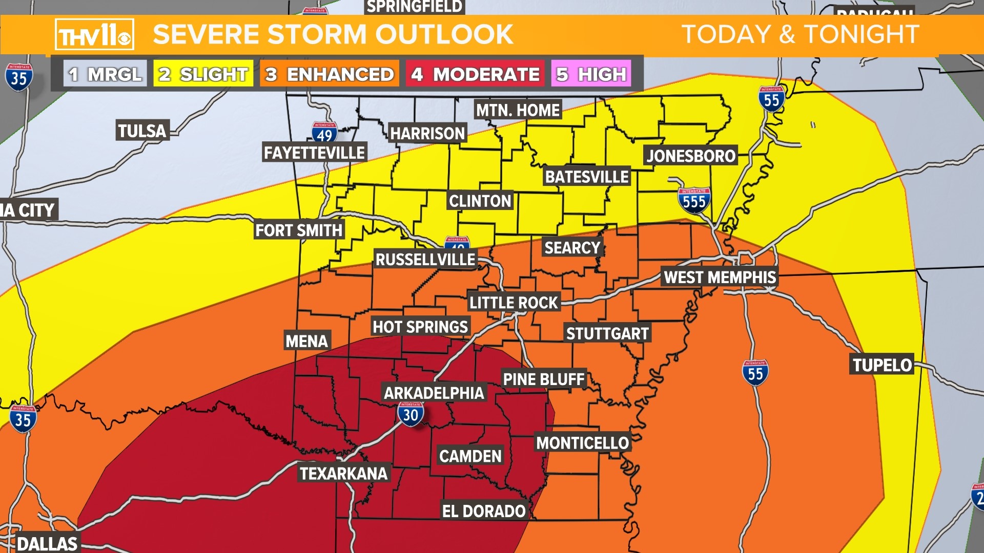 Severe weather to hit Arkansas starting Wednesday afternoon