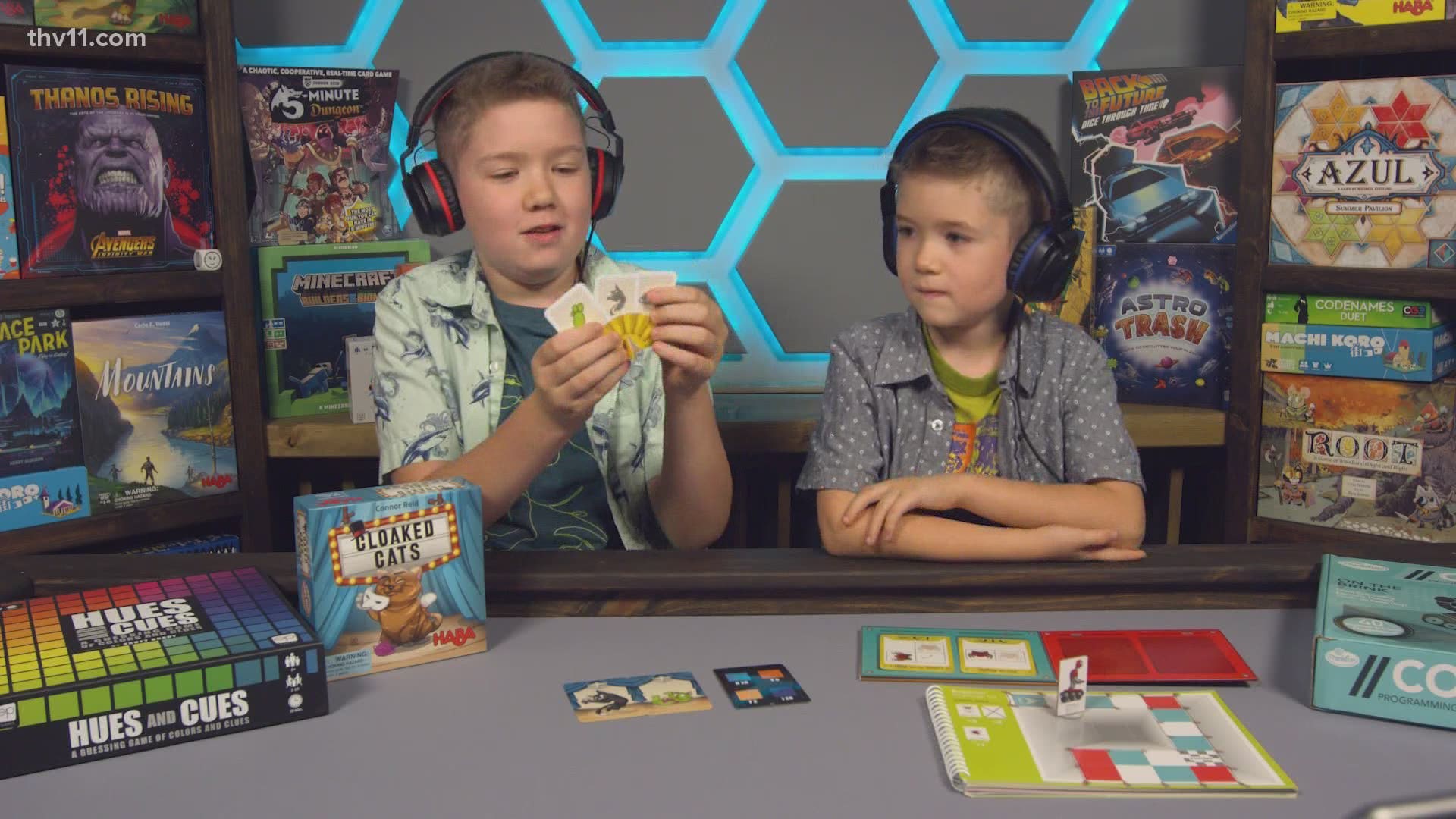 Jarred and Peyton teach us about fun and educational board games. They have a YouTube channel called “Kidsplaining” where they test out board games.