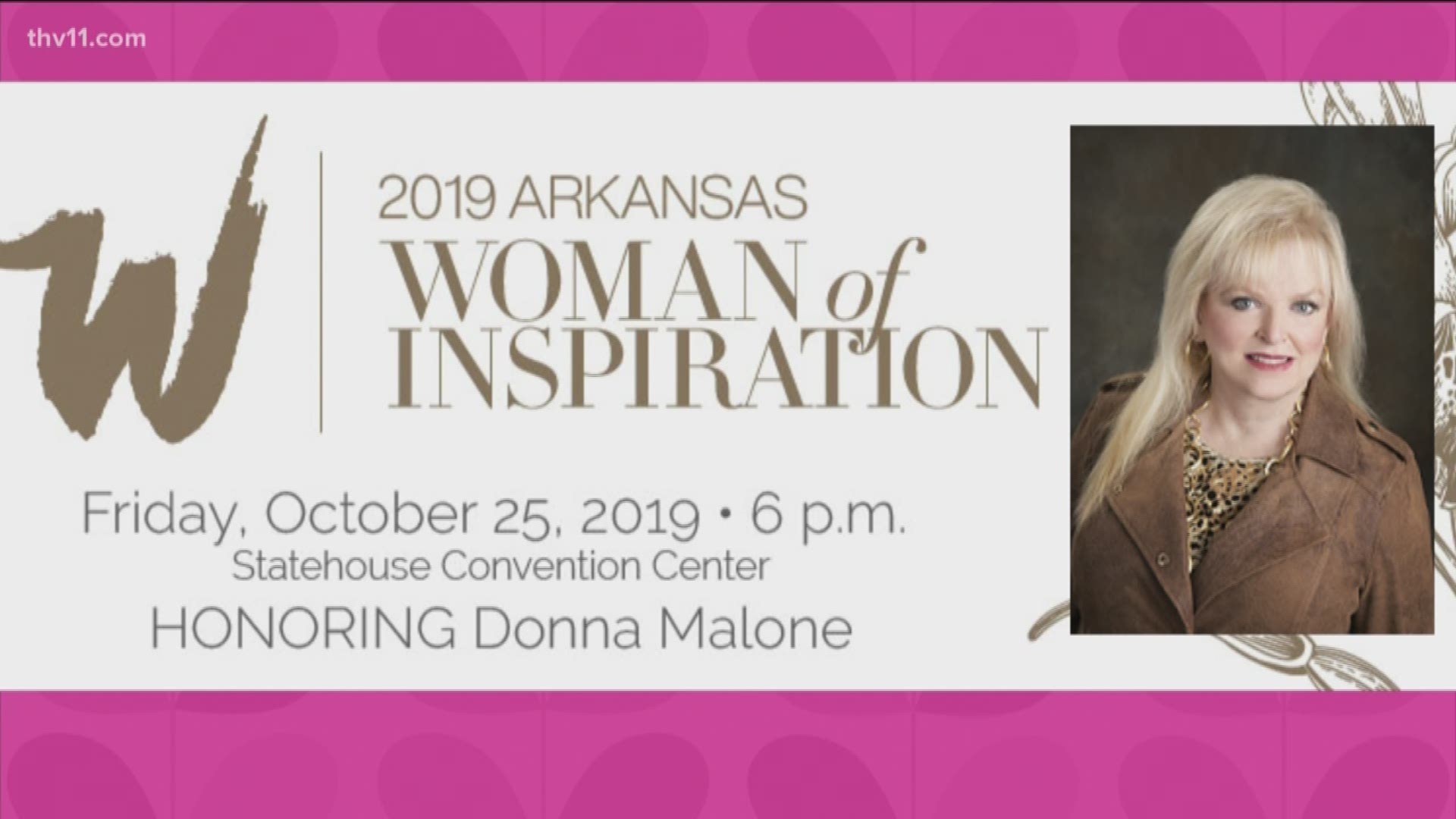 2019 Arkansas Woman of Inspiration event at the Statehouse Convention Center on October 25th to benefit Children's Advocacy Centers of Arkansas.