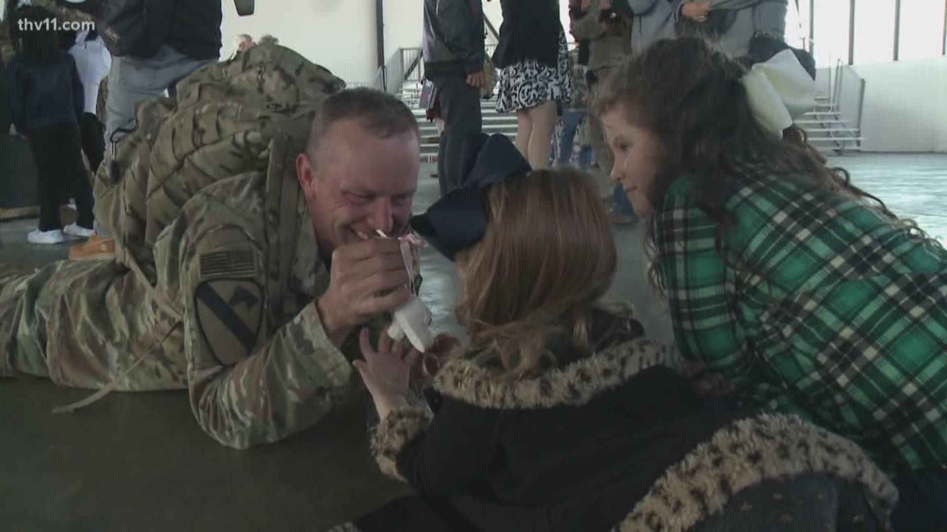 National Guard soldiers were reunited with their families after a nine-month deployment.