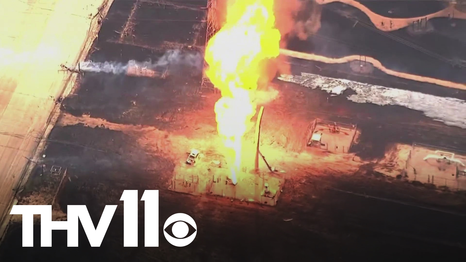 We're now getting a first look at the car accident that caused the pipeline explosion in Texas.