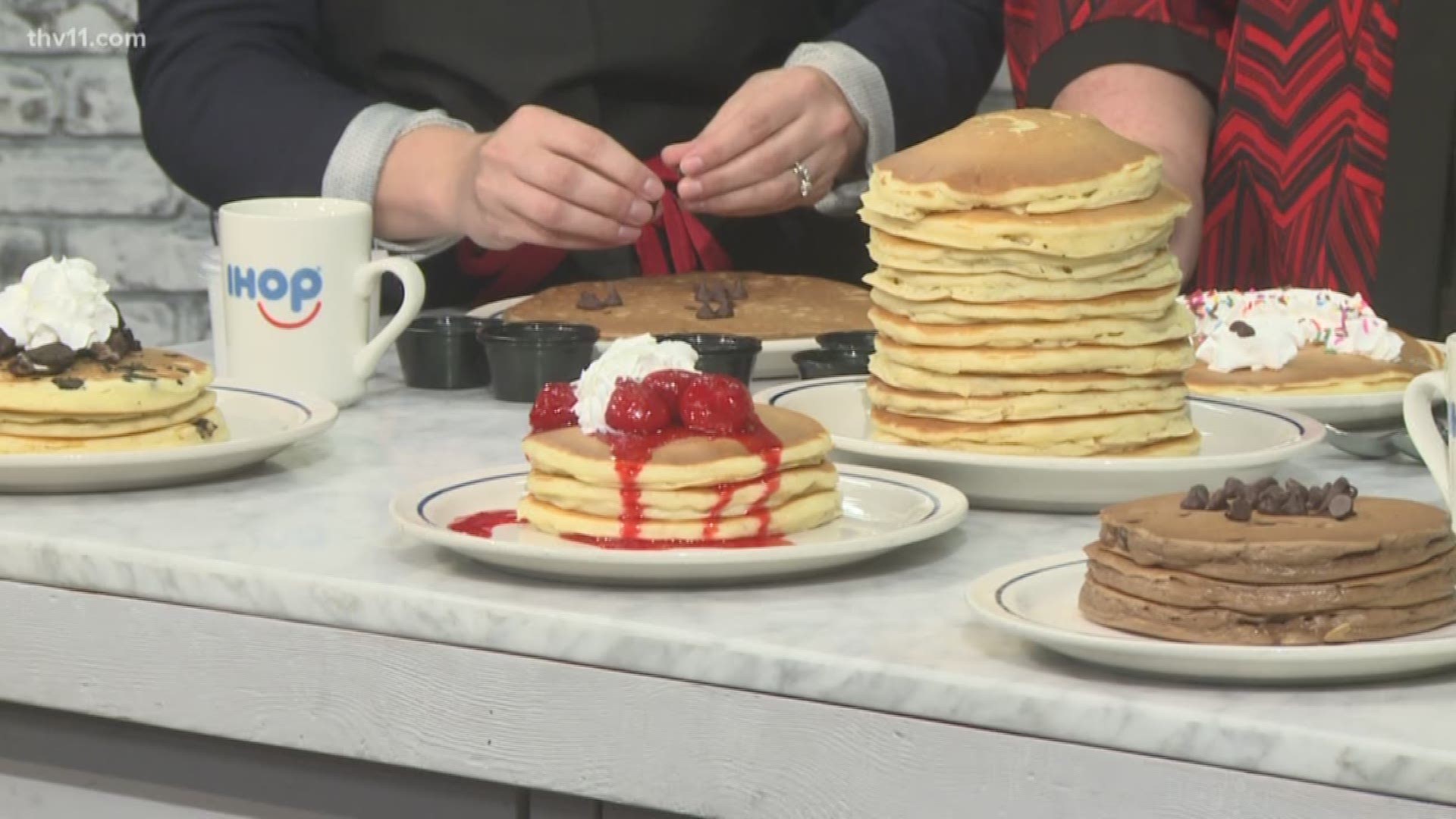 IHOP is offering a free short stack until 7 p.m. today. Donations at the event benefit Arkansas Children's Hospital.