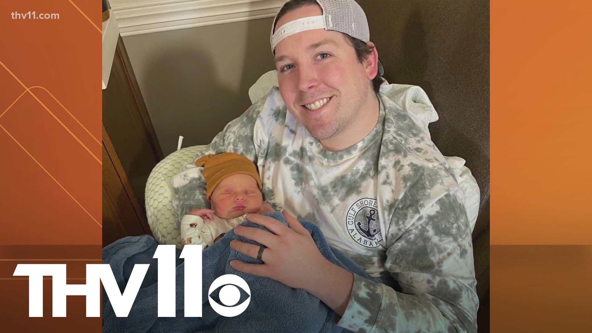 The announcement we've been waiting 9 months for is finally here— the THV11 team welcomed Tanner Balgavy to the world as Hayden became a father over the weekend.
