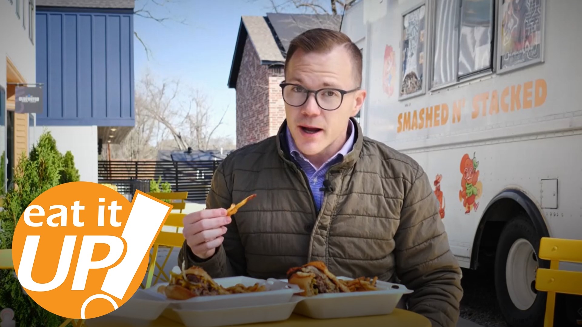 On this episode of Eat It Up, Skot Covert visits Smashed N' Stacked, a food truck in Little Rock's Pettaway Square known for its delicious food & community values.