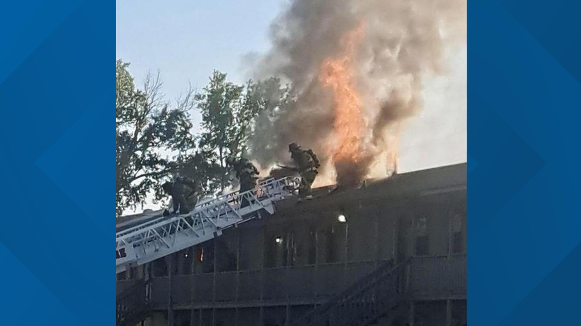 Sherwood police and fire departments contained a fire at the New Brittany Apartments near Highway 107 and Jacksonville Cutoff.