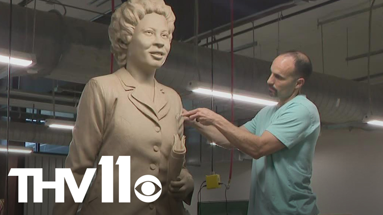 Statue of civil rights icon Daisy Bates nearly complete