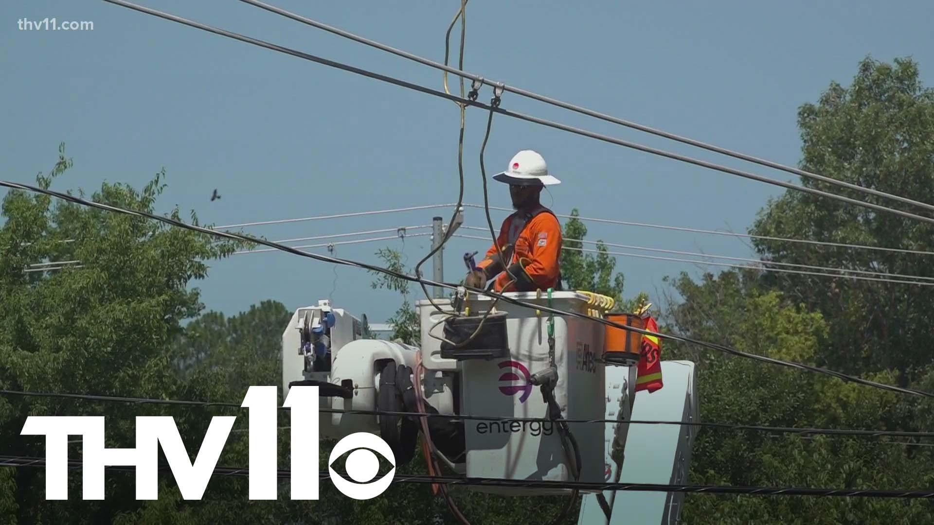 Thousands are still without power in Central Arkansas after severe storms hit the area. Now, crews are working to restore power with temperatures rising.