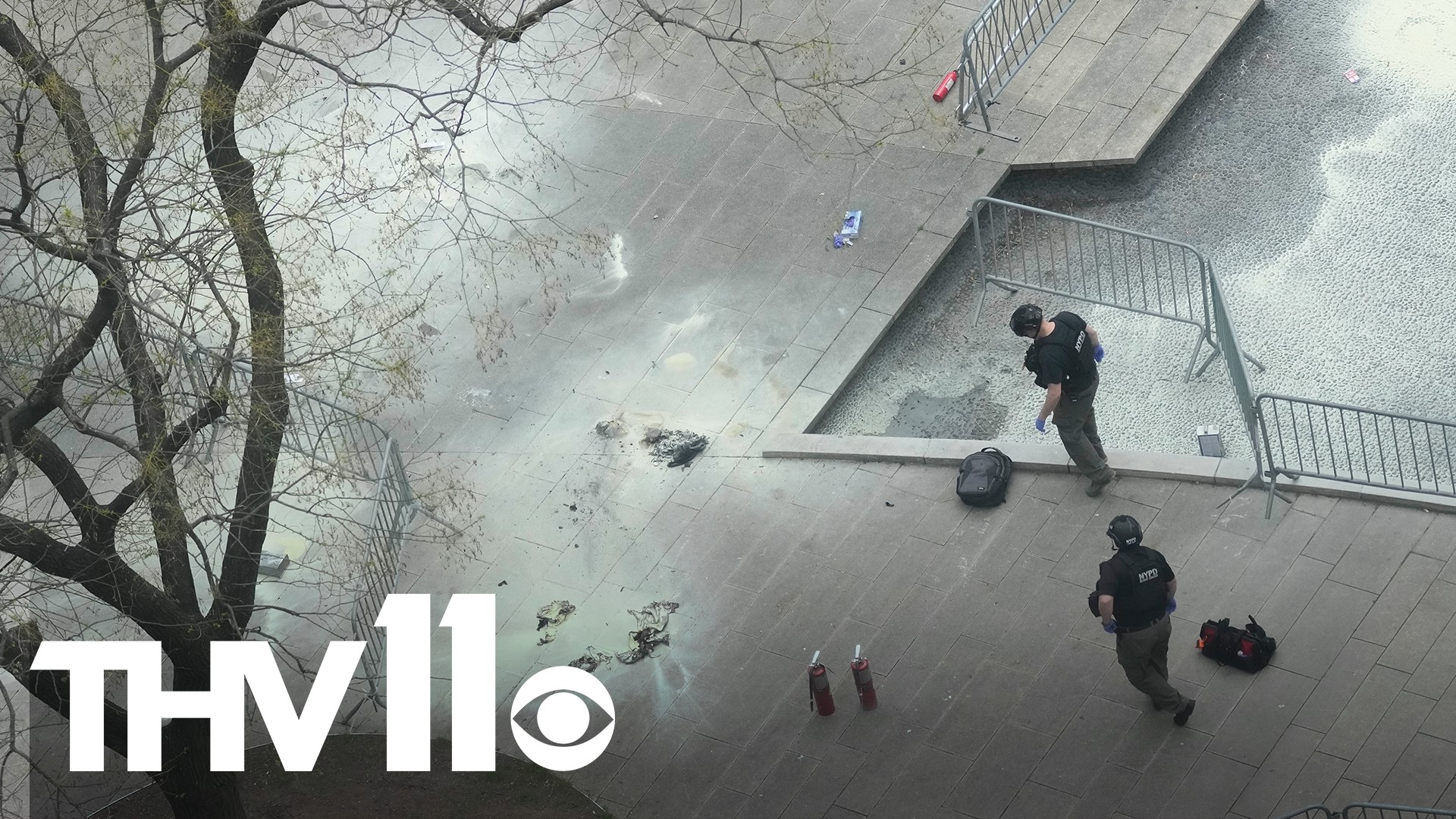 Witnesses described a horrific scene outside the criminal courthouse in Manhattan where they saw a man set himself on fire during Trump's hush money trial.
