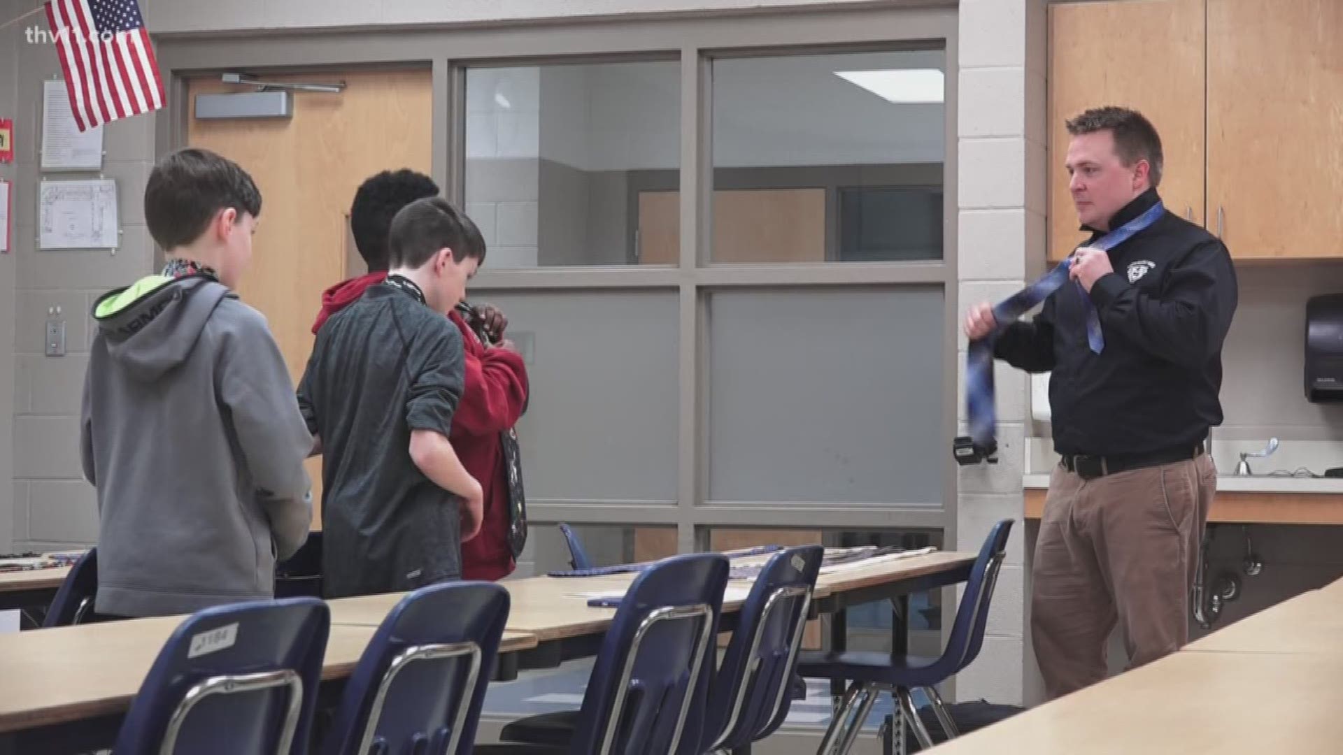 Young boys are learning what it means to be a man at Simon Middle School.