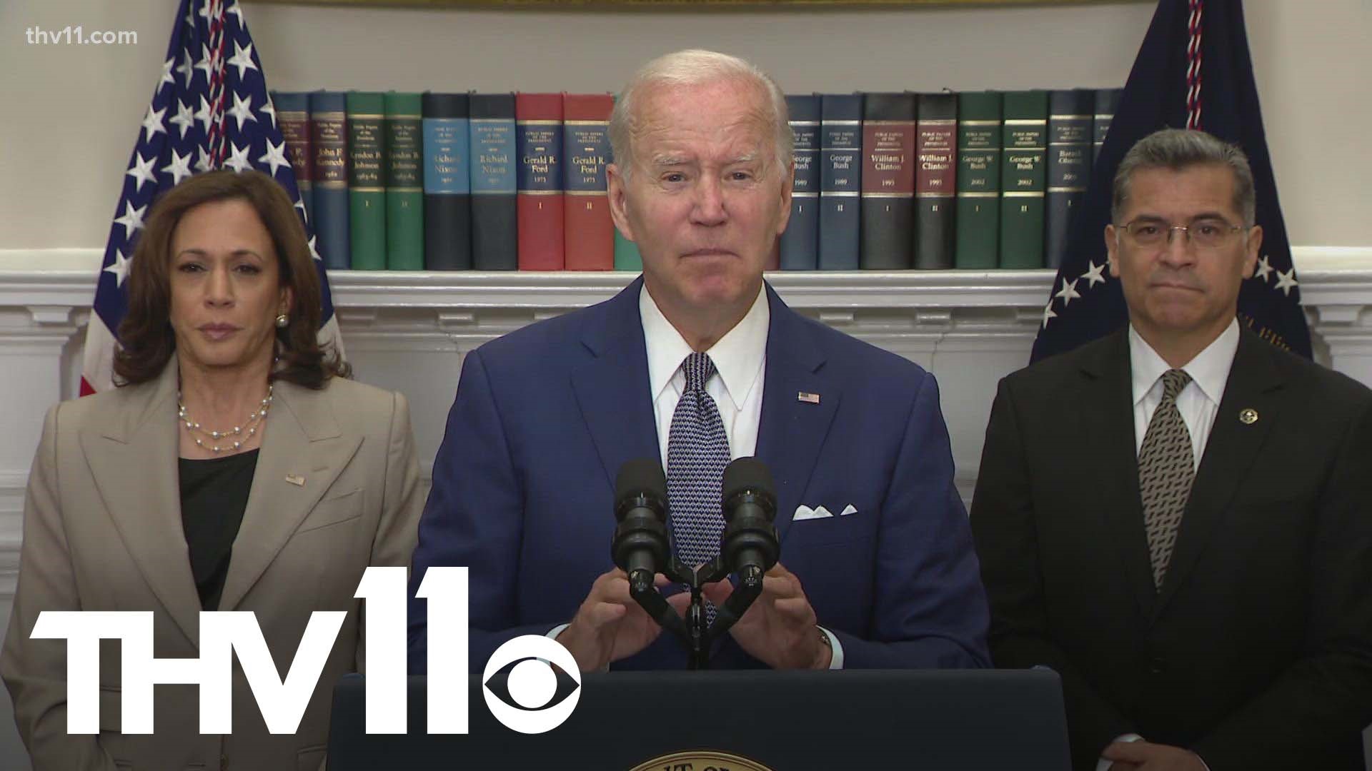 Biden is expected to formalize instructions to the Departments of Justice and Health and Human Services to push back on efforts to limit abortion access.