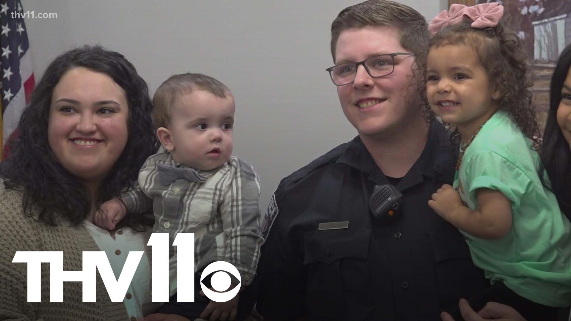 Officer Cody Hubbard is receiving national attention after his quick thinking saved the life of 3-week-old Grady who was suffering from cardiac arrest.