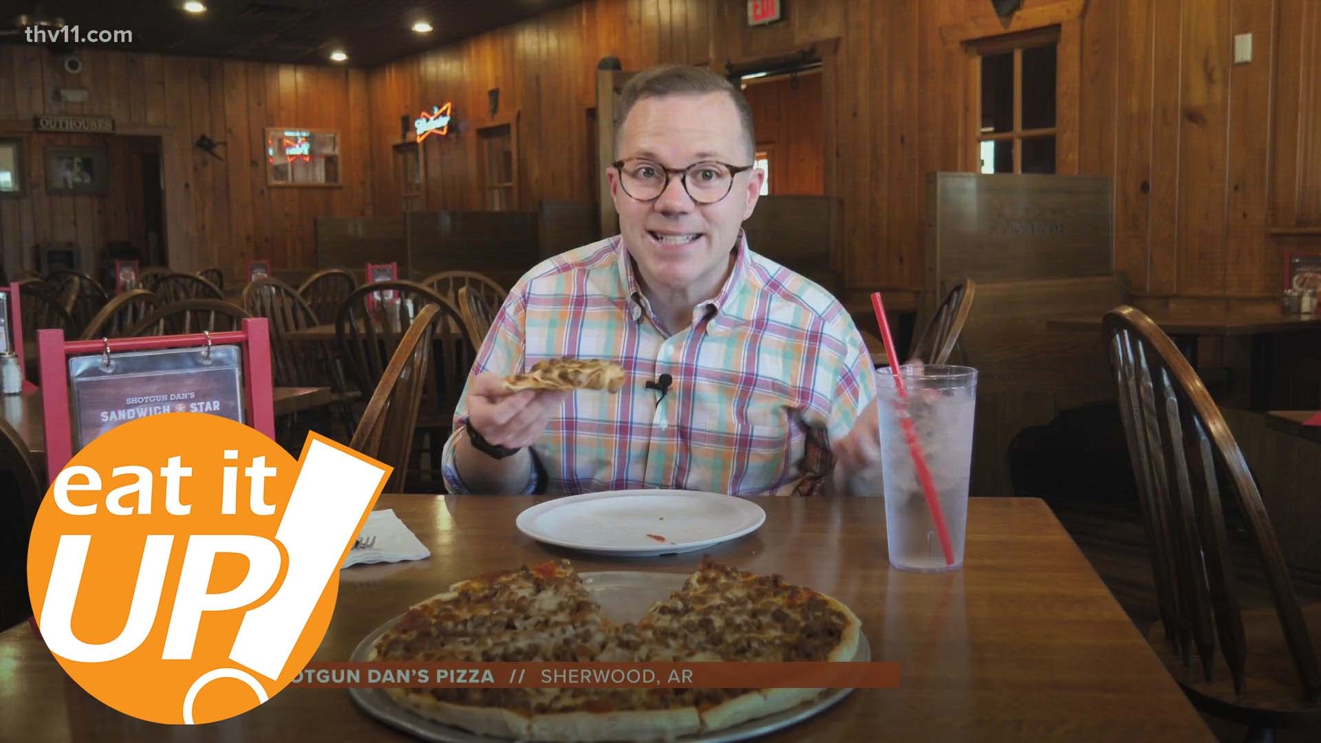 On this week's Eat It Up, Skot Covert visits Shotgun Dan's Pizza, a family-owned restaurant beloved by the Little Rock community & known for their 'no skimpin' motto