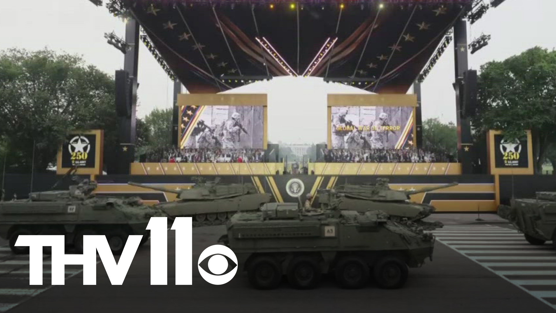Military parade underway in Washington D.C.