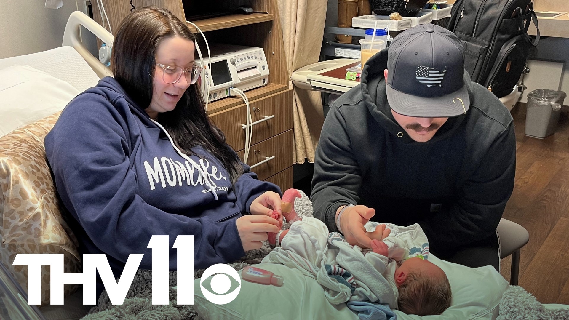 Abbi Zuber was born on February 2, 1999, at a hospital in Saline County. 24 years later, Zuber gave birth to her son in the same hospital and room.