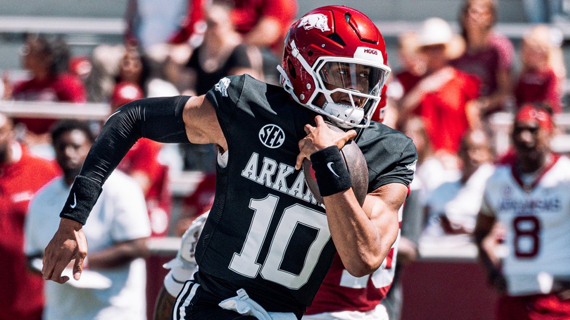 Taylen Green Dazzles With 3 TDs In Arkansas Spring Game | Thv11.com