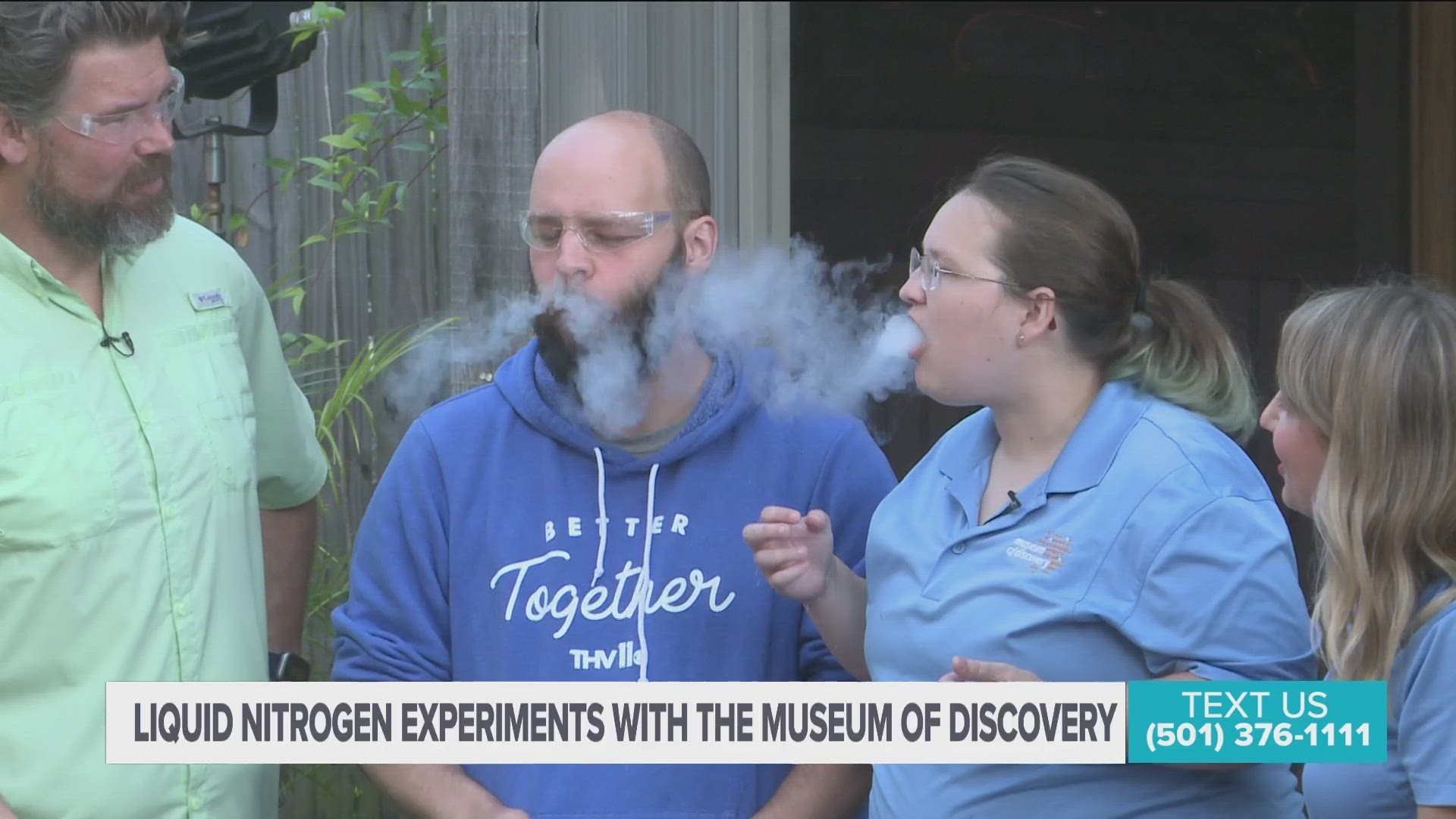 The Museum of Discovery has lots of fun events coming up this summer. Maddy and Keesha show us two experiments with liquid nitrogen.