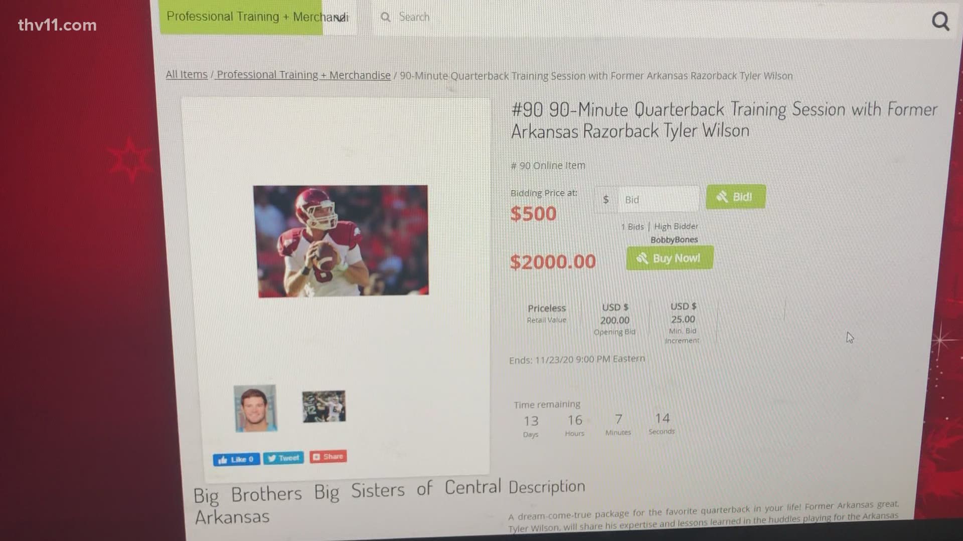 Big brothers, Big Sisters of Central Arkansas just launched its first 'dream big' online auction.