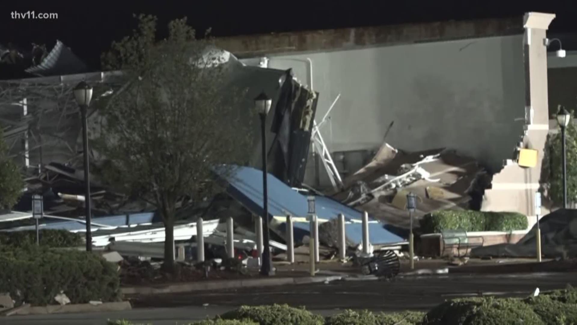 A violent tornado ripped through the middle of Jonesboro around 5 p.m. on Saturday evening. Authorities are going door-to-door trying to make sure everyone's okay.