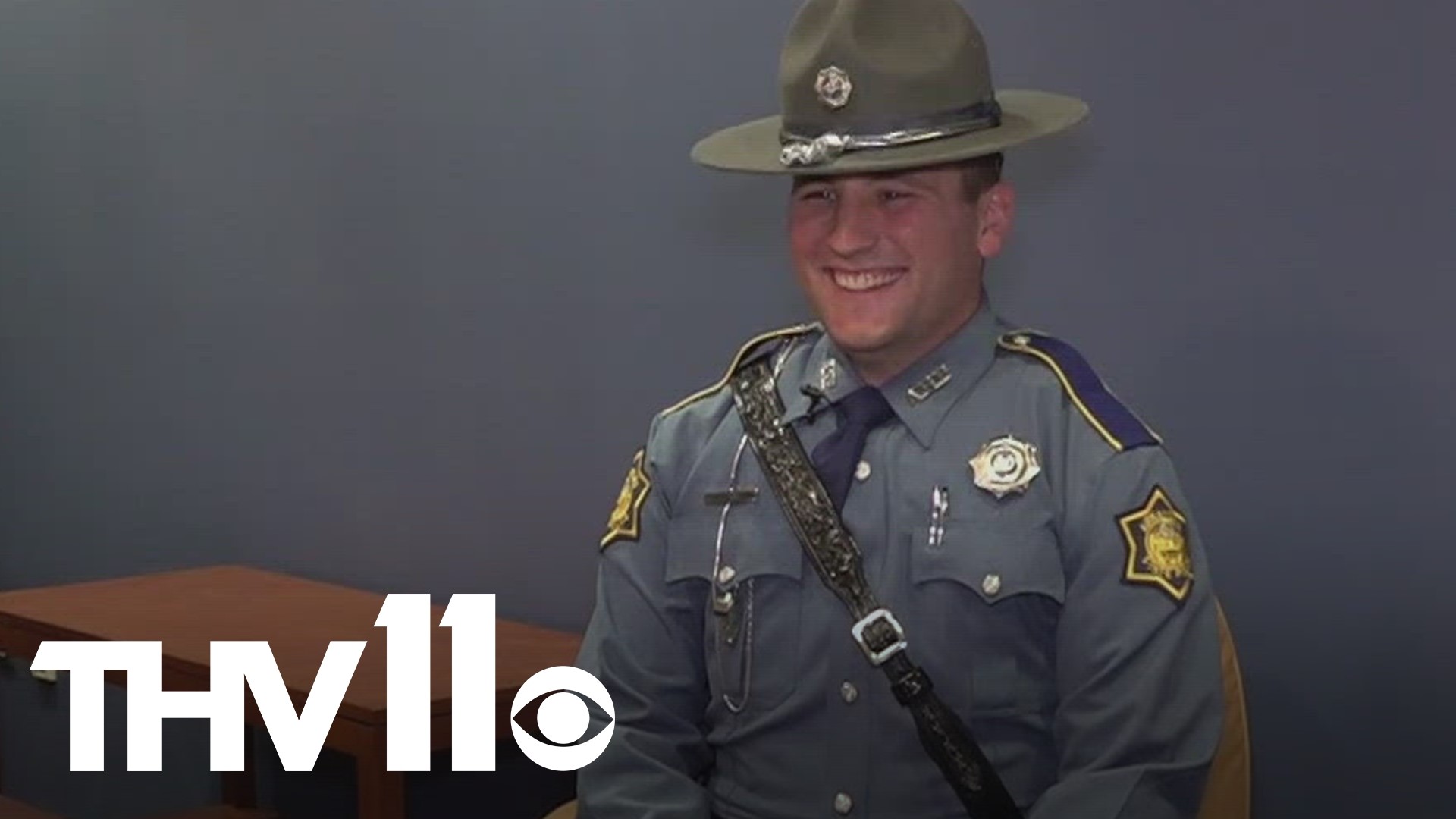 An Arkansas state trooper is celebrating this Christmas after a long road to recovery following a car crash while on duty as a Bryant police officer.