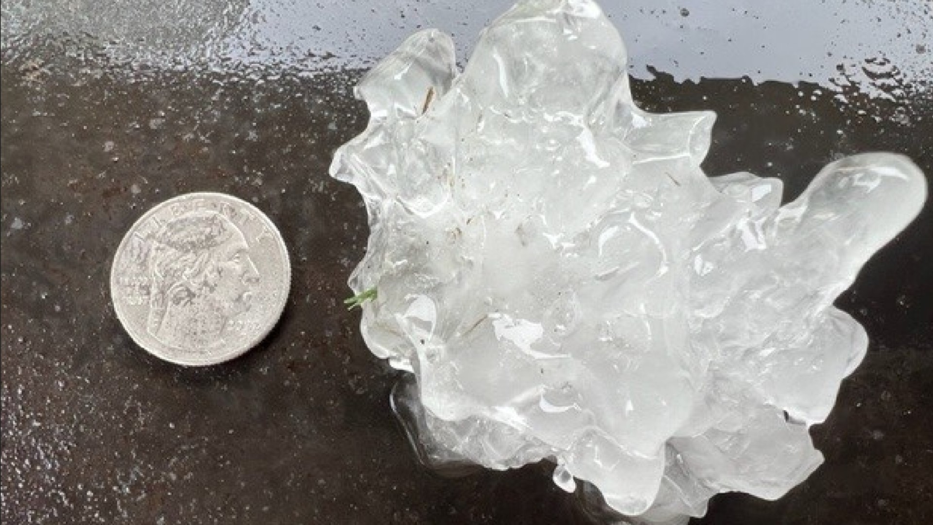Hail blankets Central Arkansas
