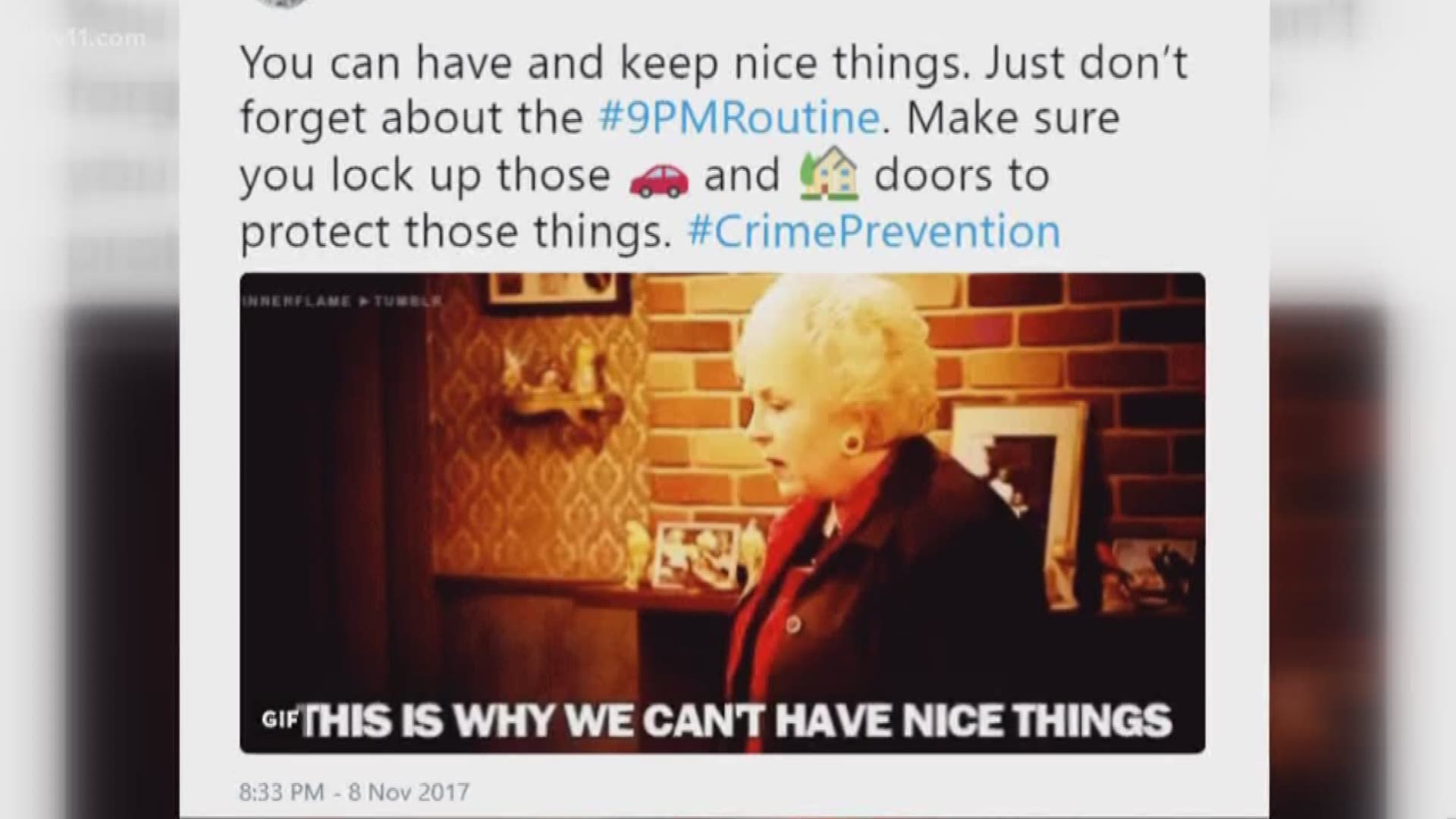 A new hashtag has been instrumental in helping people remember to lock up their valuables.
