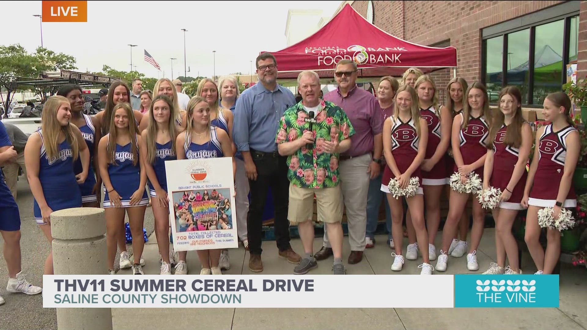 A rivalry on what area can collect the most donations for THV 11 Summer Cereal Drive benefits the Saline County community.