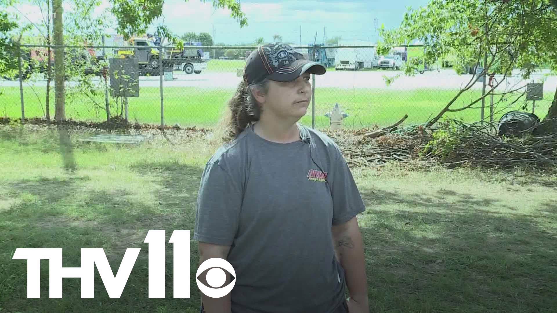 Crowds began to scatter as they heard gunfire at the Washington County Fair, but one Arkansas woman didn't run-- sticking around to help a young victim in need.