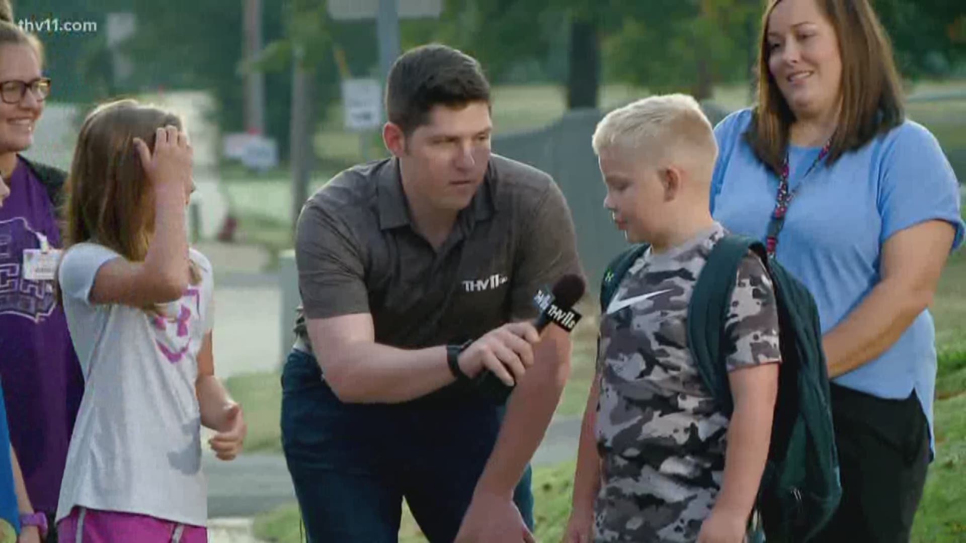 Walking to school isn't as popular as it once was, but some Arkansas students decided to do it on National Walk to School Day.