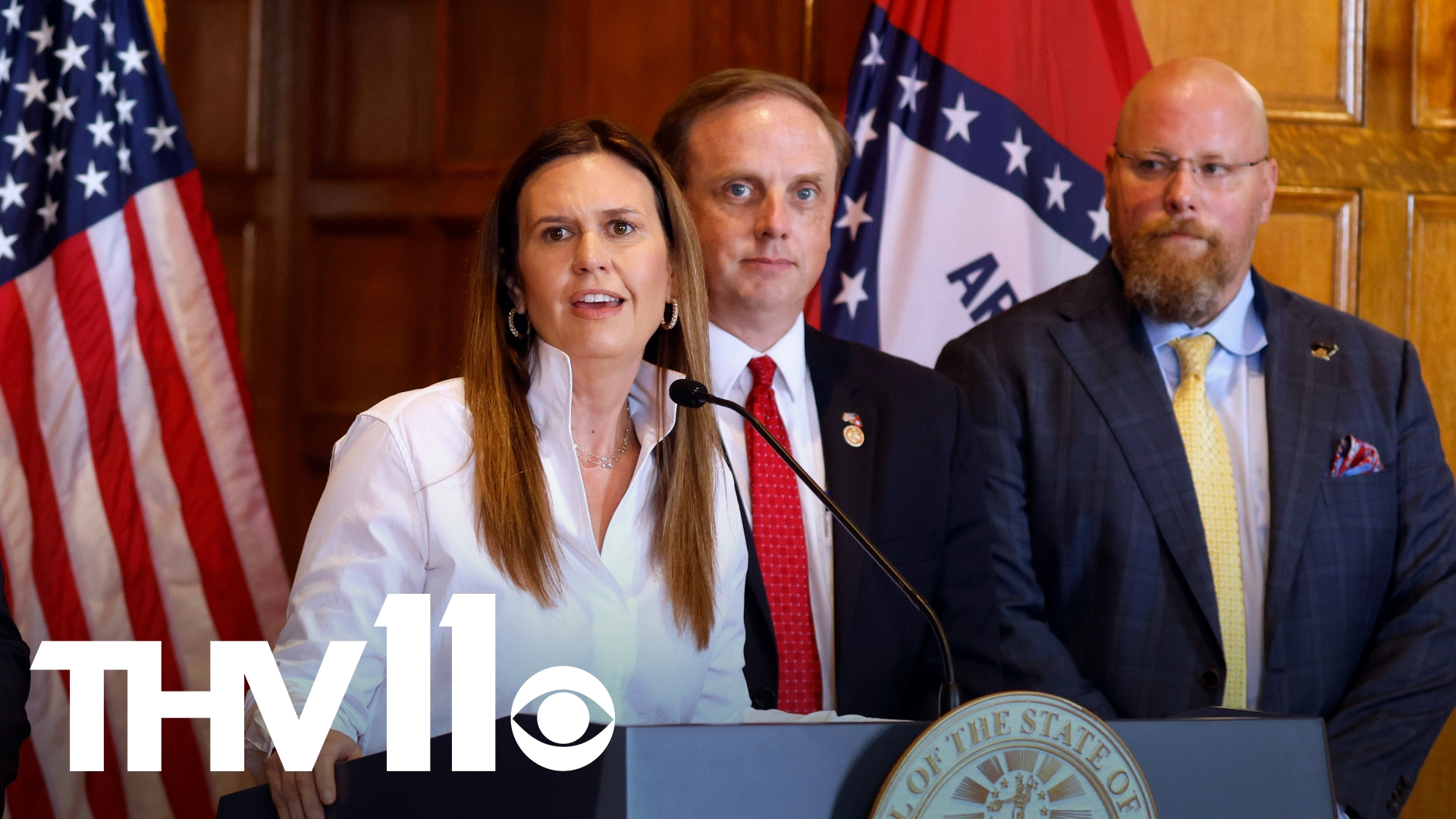 After lawmakers wrapped up a special session, Gov. Sarah Huckabee Sanders signed legislation cutting the state’s property and income taxes.